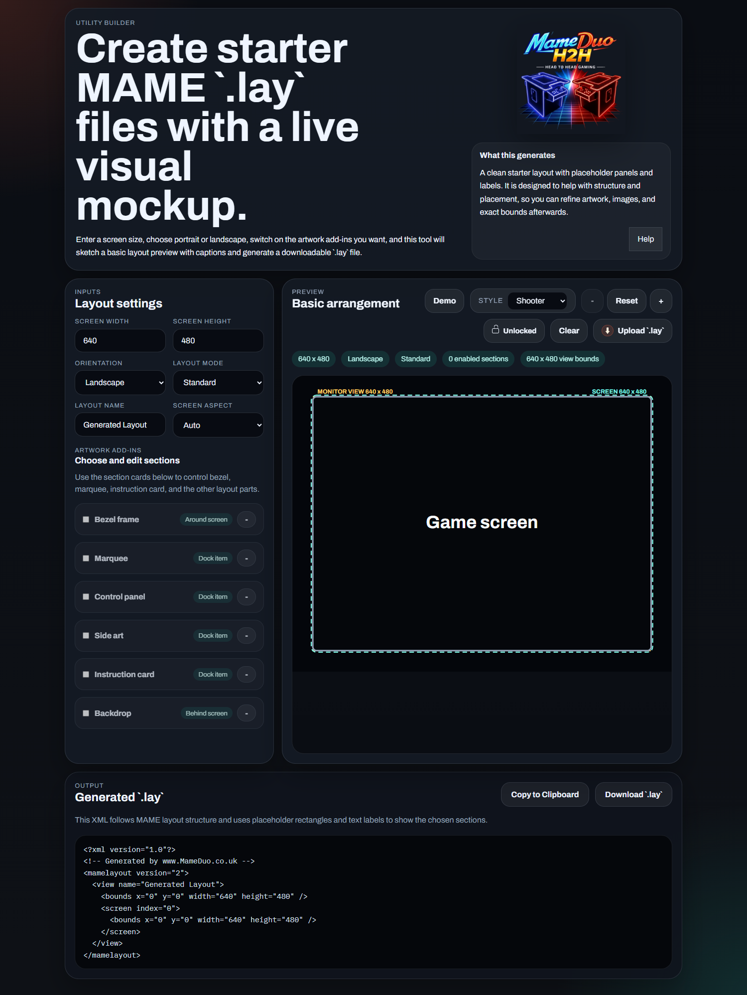 Overview of the MameDuo builder